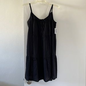 Black Tiered Eyelet Dress